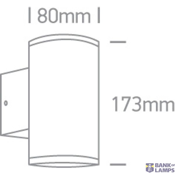 ANTHRACITE WALL GU10 2x10W IP54 image 4