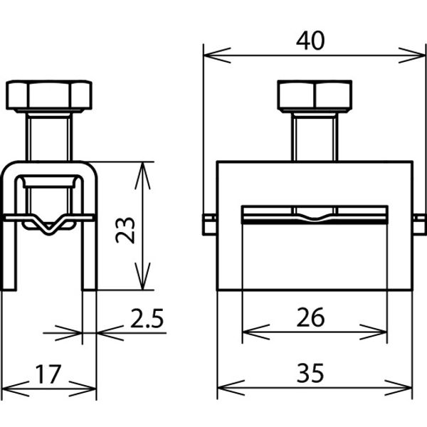 Grip head f. tensioning strap 25x0.3mm StSt f. DEHNiso image 2