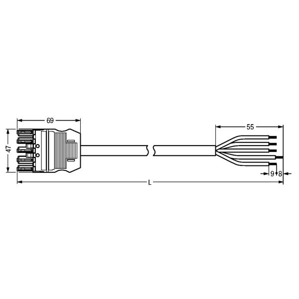 pre-assembled interconnecting cable Cca Socket/plug white image 5