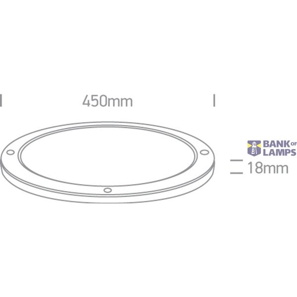WHITE PLAFO 38W WW IP40 230V image 3