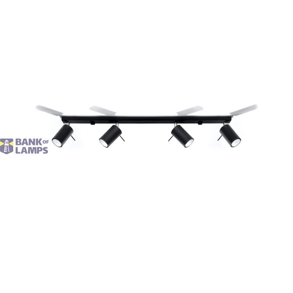 RING CEILING LAMP 4L BLACK GU10 4X40W IP20 image 10