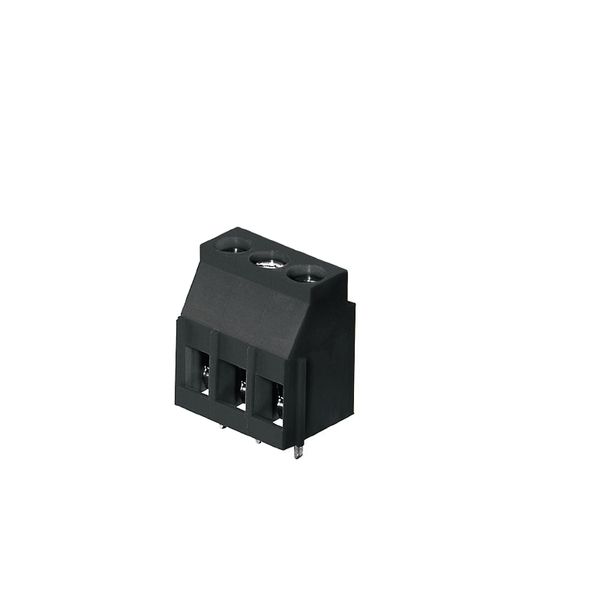 Printed circuit board terminals, 5.00 mm, Number of poles: 2, 90°, Solder pin length (l): 3.2 mm, tinned, black, Clamping yoke connection, Clamping range, max. : 6 mm², Box image 3
