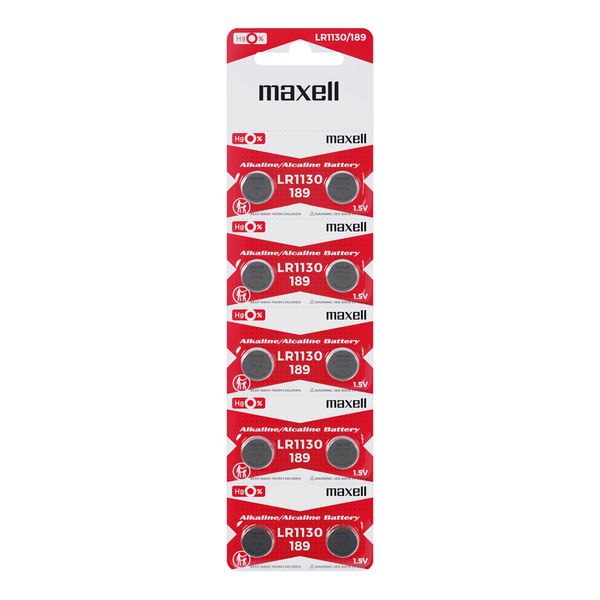 MAXELL Alkaline LR54 / LR1130 BL10 image 1