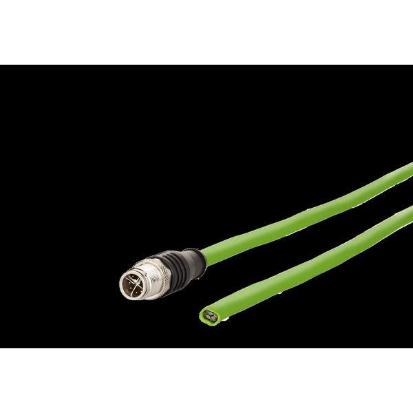 M12 Industrial Ethernet cable, X-coded, 1.0 m, M12 plug straight - fre image 2
