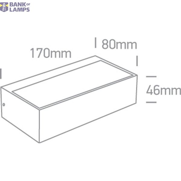 ANTHRACITE WALL LIGHT 7W WW IP65 230V image 4