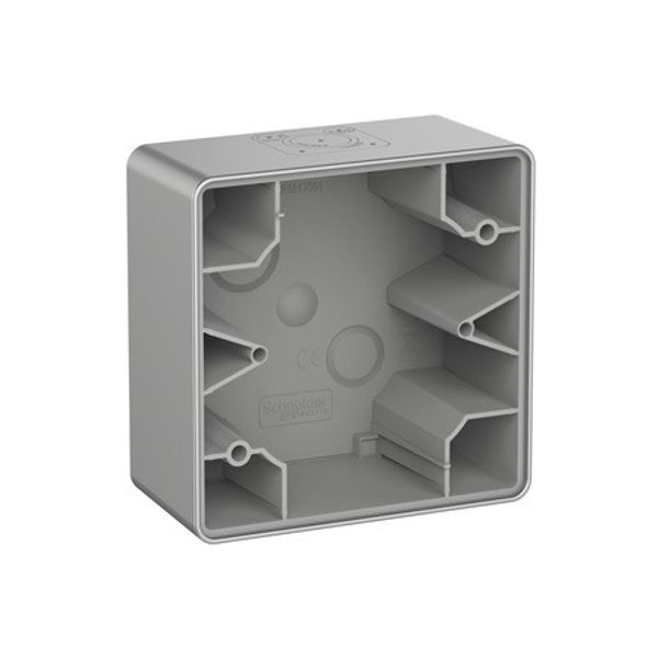 Surface mounted housing 1-gang aluminium image 1