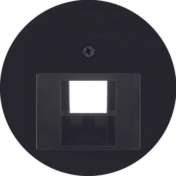 Centre plate for FCC soc. out., R.1/R.3/R.classic, black glossy image 1