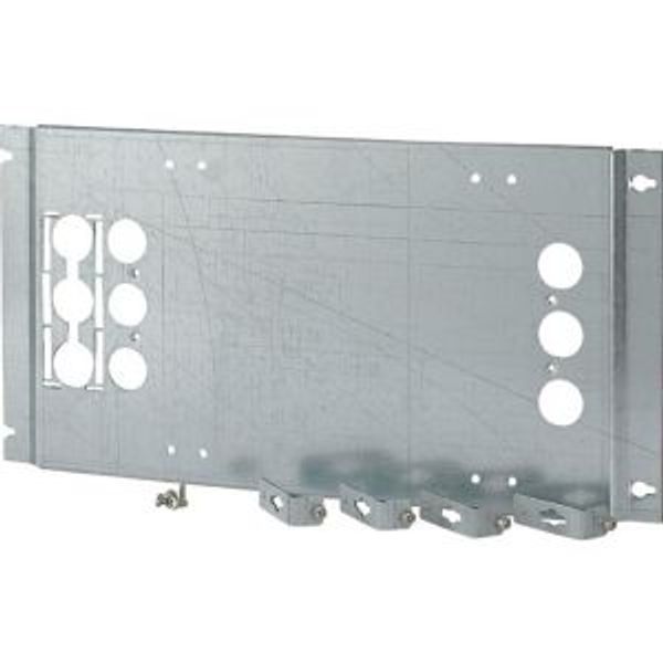 XMN331006MP Mounting plate for NZM3 (cont.),horizontal, 3p, plug-in, HxW=250x600mm image 4