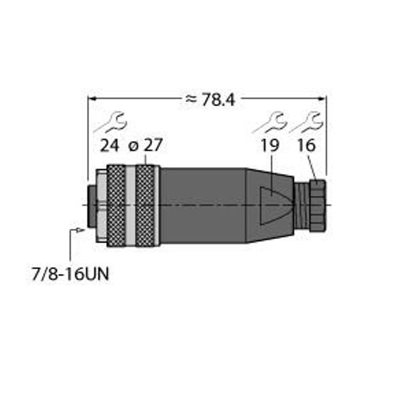 Field-Wireable Connector 7/8″ Female, Straight   B4151-0/11 image 2