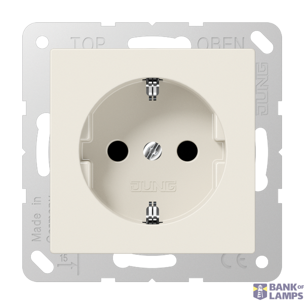 SCHUKO socket, 16 A 250 V ~, thermoplastic, Series A, white image 1
