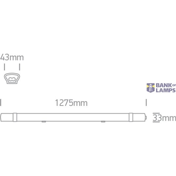IP65 LED CONNECTABLE 36W WW 1275mm 100-240V image 4