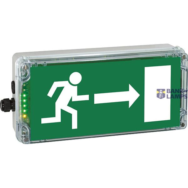 Ex-escape sign luminaires EXIT N with integrated emergency light function for zone 1/21, Pictogram: EN 1838, Arrow: 3 Clock image 6