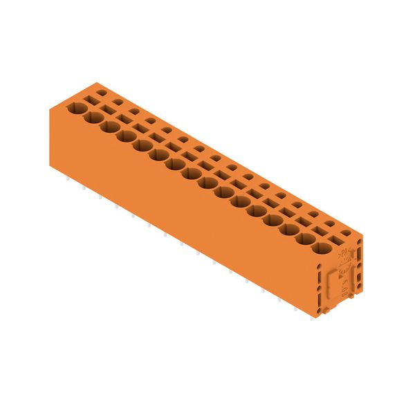 Printed circuit board terminals, 5.08 mm, Number of poles: 16, 180°, Solder pin length (l): 3.5 mm, tinned, orange, PUSH IN without actuator, Clamping range, max. : 2.5 mm², Box image 2