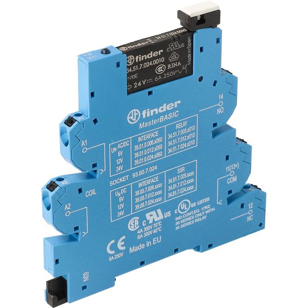 Rel. interface EMR MasterBASIC Push-IN.6,2mm.1CO 6A/24VUC, AgNi (39.01.0.024.0060) image 3