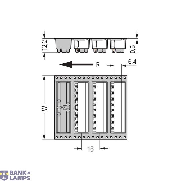 THR male header 1.2 x 1.2 mm solder pin angled black image 2