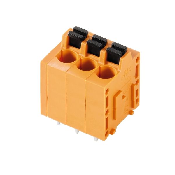 Printed circuit board terminals, 5.08 mm, Number of poles: 22, 180°, Solder pin length (l): 3.5 mm, tinned, orange, PUSH IN with actuator, Clamping range, max. : 2.5 mm², Box image 1
