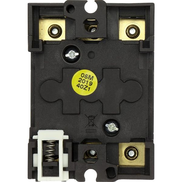 P1-25/V/SVB Main switch, P1, 25 A, rear mounting, 3 pole, Emergency switching off function, With red rotary handle and yellow locking ring, Lockable in the 0 (Off image 2