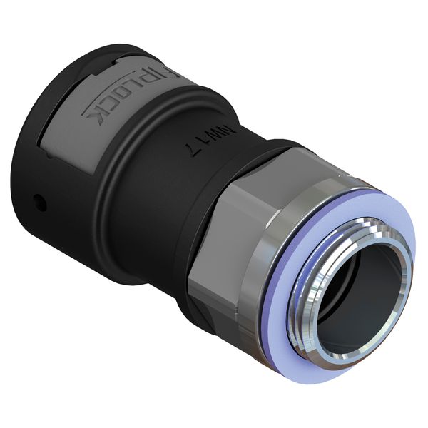 ASPA-23M25SB-7 zwart  Wartel metal. M-schroefdr draaibaar kort image 1