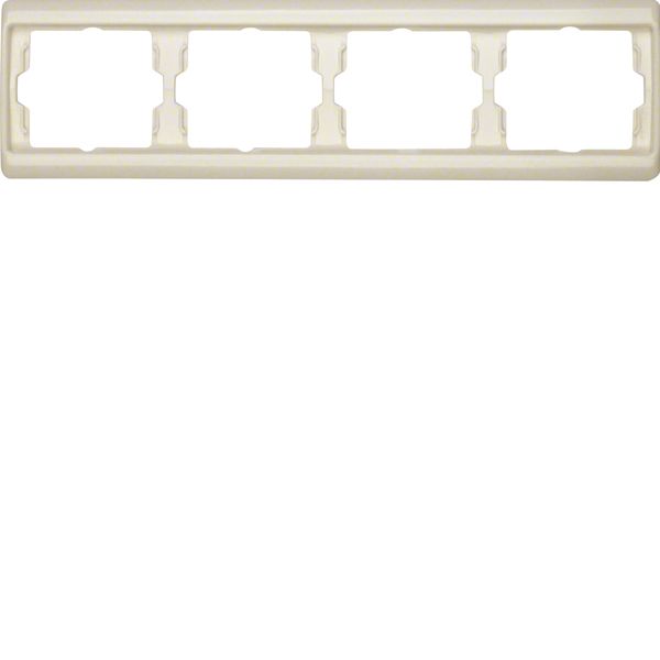 Frame 4gang horizontal Arsys white, glossy image 1