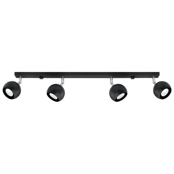 CEILING LAMP OCULARE 4L BLACK GU10 4X40W IP20 image 1