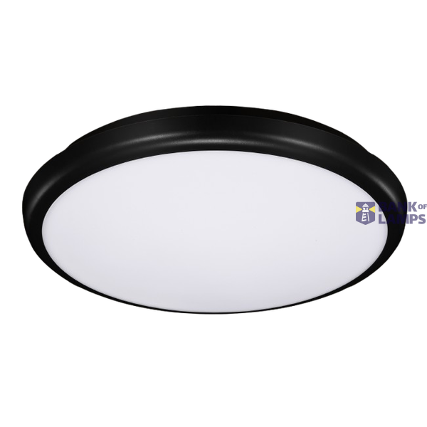 SLIM Circular LED Lamp 15W 3000K/4000K/6000K 1800lm IP65 IK10 Black image 1