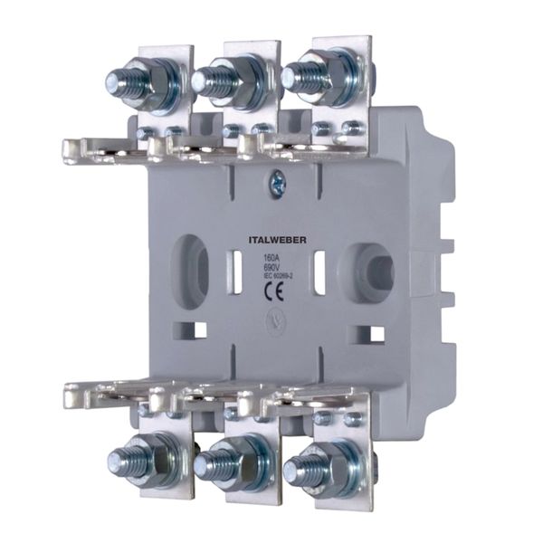 NHG-00 3P 160A 690V fuse base image 1