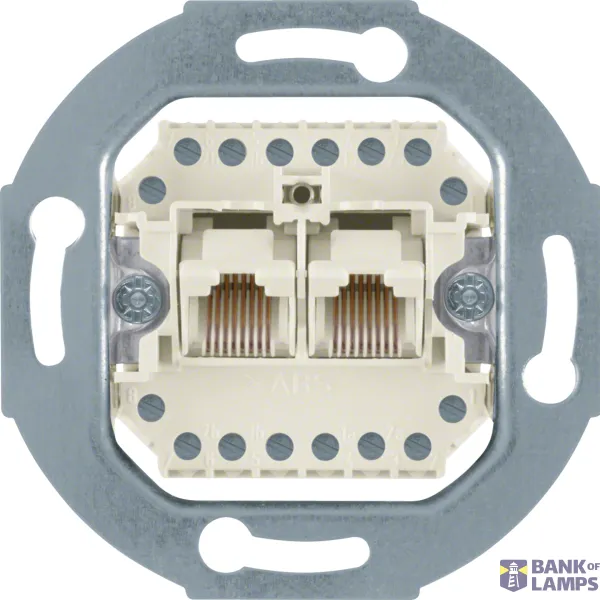 UAE socket 8/8-pin module insert white, flush-mounted module insert image 1