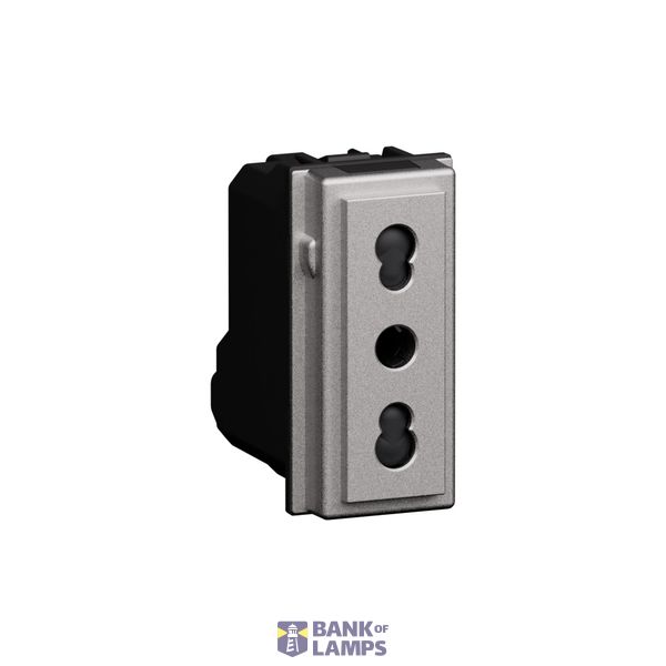 L.NOW - SOCKET 2P 10/16A 250V STEEL image 1