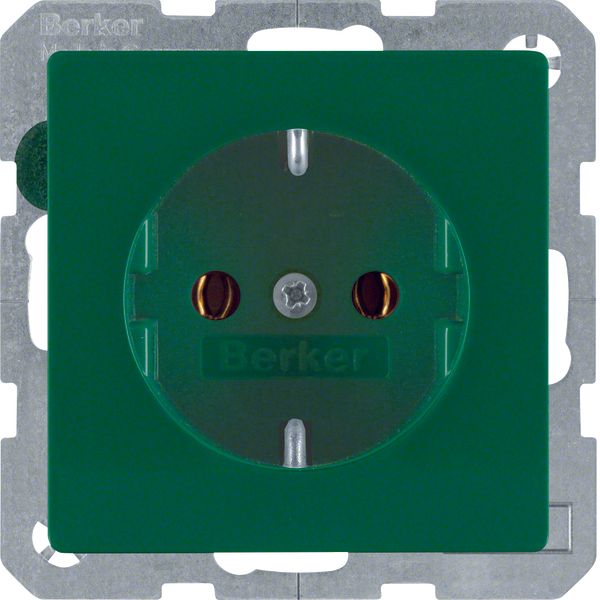 SCHUKO soc. out., Q.1/Q.3, green velvety image 1
