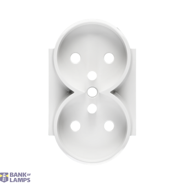 Cover for double socket outlet, (cover), Simon 24, IP20, white image 1