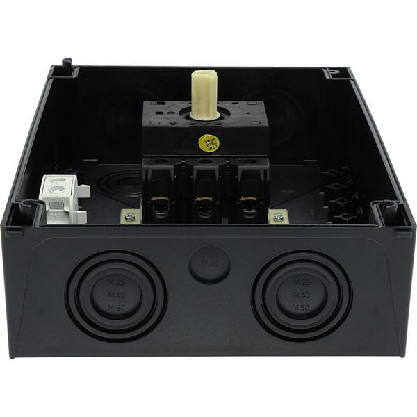 P3-100/I5 On-Off switch, P3, 100 A, surface mounting, 3 pole, with black thumb grip and front plate image 35