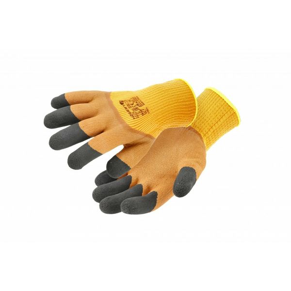 LYCK protective gloves latex coated insulated orange 9 image 1
