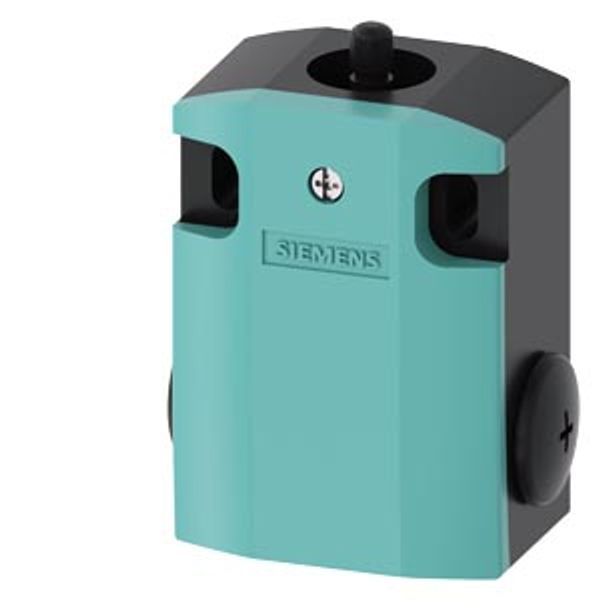 Encl. for position switch 3SE51, 56 mm wide metal with cover, turquoise image 1