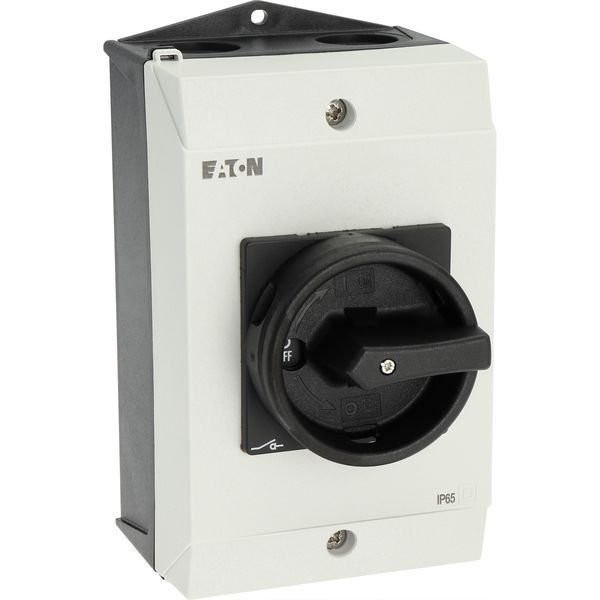 P1-32/I2/SVB-SW/HI11 Main switch, P1, 32 A, surface mounting, 3 pole, 1 N/O, 1 N/C, STOP function, With black rotary handle and locking ring, Lockable in the 0 (Off) posit image 29