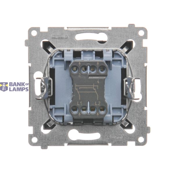 5 gang frame for plasterboard box, Silver matt, metalic image 1