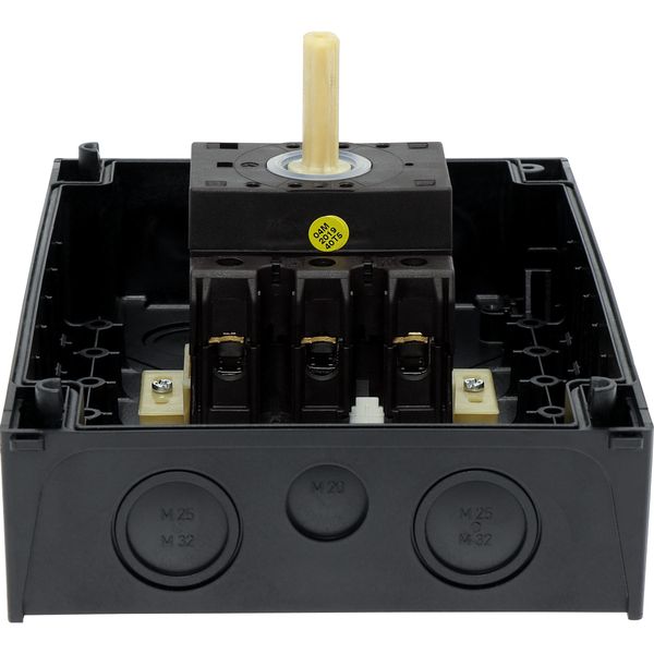 P3-63/I4/SVB-SW Main switch, P3, 63 A, surface mounting, 3 pole, STOP function, With black rotary handle and locking ring, Lockable in the 0 (Off) position image 44