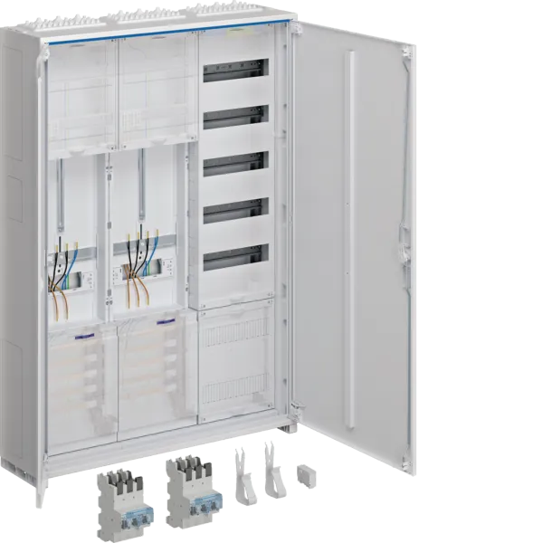 Complete cabinet, univers Z, 2ZP, 3-point, VT5, APZ, SLS 50A, 1100x800x205 mm, IP44 image 1