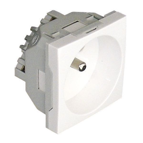 SAF EARTH SOCKET (FRENCH TYPE)-2 MOD WHITE image 1