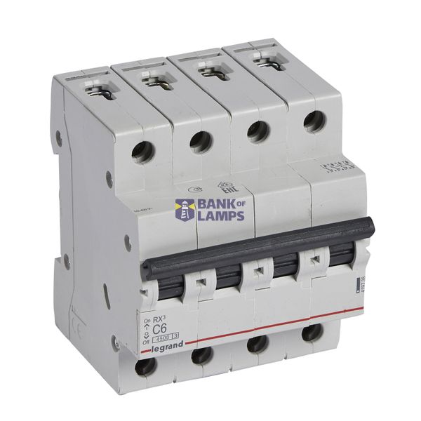 MCB RX³ 4500 - 4P - 400V~ - 6 A - C curve image 2