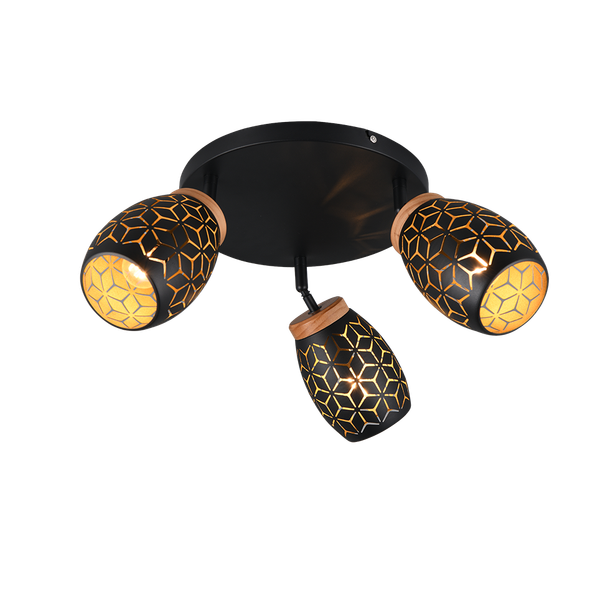 Bidar spotlight 3-pc E14 matt black image 1