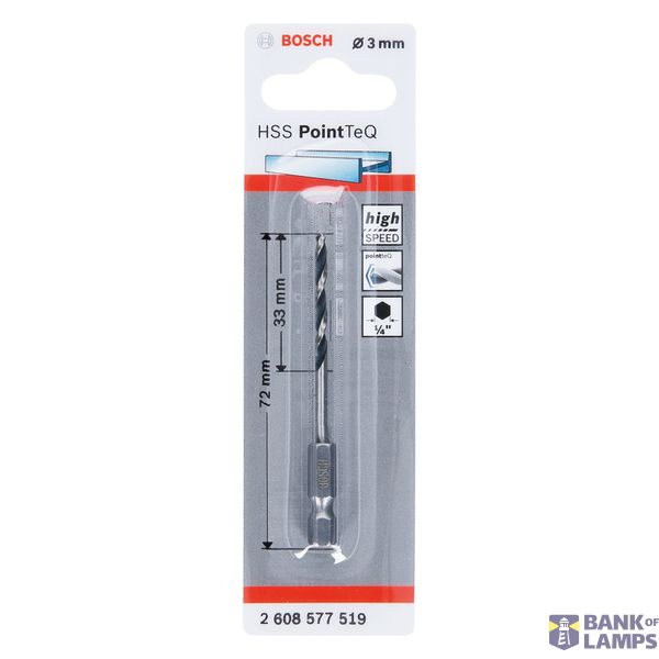 HSS PointTeQ Hex Drill Bit 3mm 1 pcs. image 2