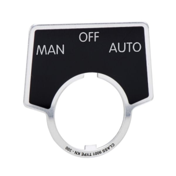 ALU ETIKETHOUDER: MAN-OFF-AUTO image 1