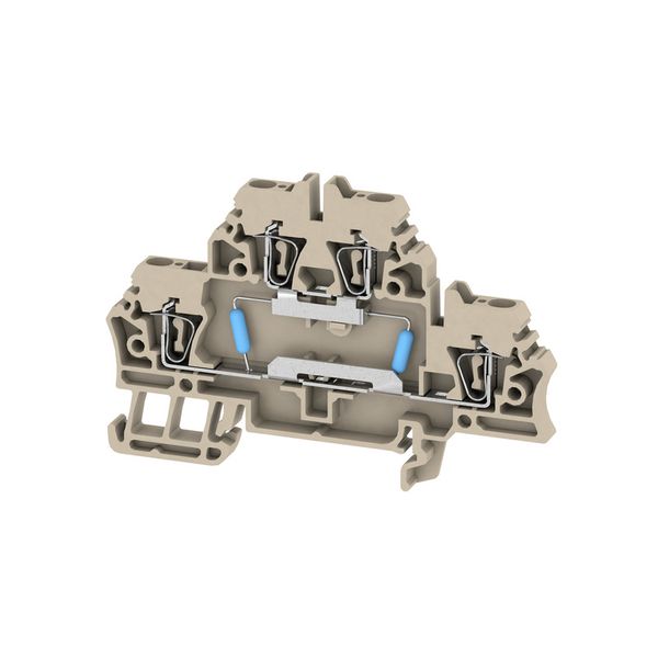Z-series, Component terminal, Double-tier terminal, Rated cross-section: 2.5 mm², Tension-clamp connection image 1