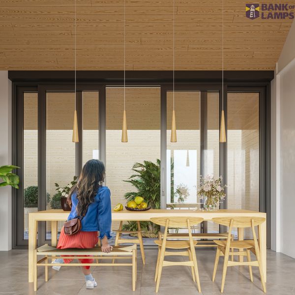 HANGING LAMP SULA 1 NATURAL WOOD GU10 IP20 image 4