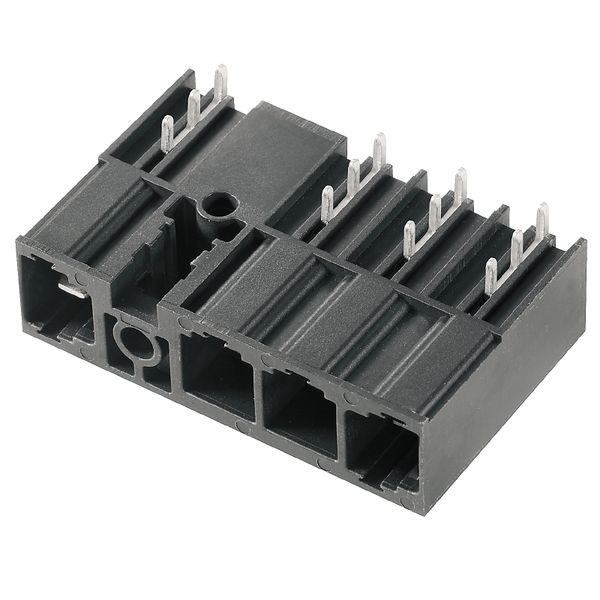 PCB plug-in connector, male header, THT solder connection, 10.16 mm, Number of poles: 3, 270°, Solder pin length (l): 3.5 mm, tinned, black, Box image 1