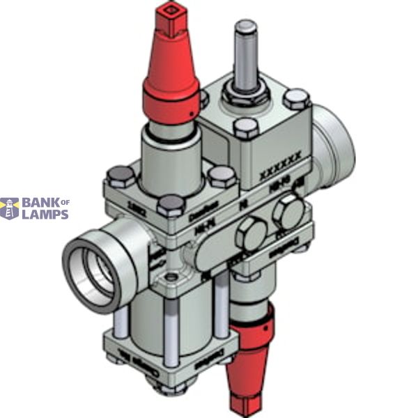 Valve station, ICF 20-4-9H, 32 mm, Connection standard: ASME B 16.11 image 1