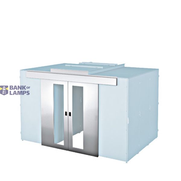 Sliding door 2-parts mechanical Aisle width 12 H22 RAL7035 image 1
