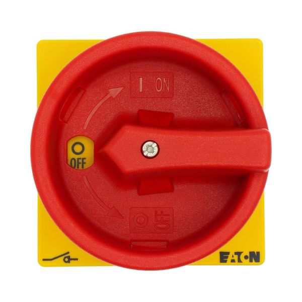 T3-2-8324/EA/SVB Main switch, T3, 32 A, flush mounting, 2 contact unit(s), 4 pole, Emergency switching off function, With red rotary handle and yellow locking ring image 29