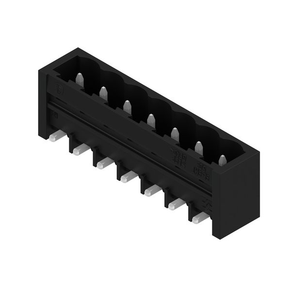 PCB plug-in connector, male header, closed side, THT/THR solder connection, 5.08 mm, Number of poles: 7, 270°, Solder pin length (l): 1.5 mm, tinned, black, Tape image 3