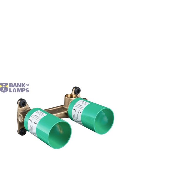Concealed part for 2-hole sink mixer from the wall image 1
